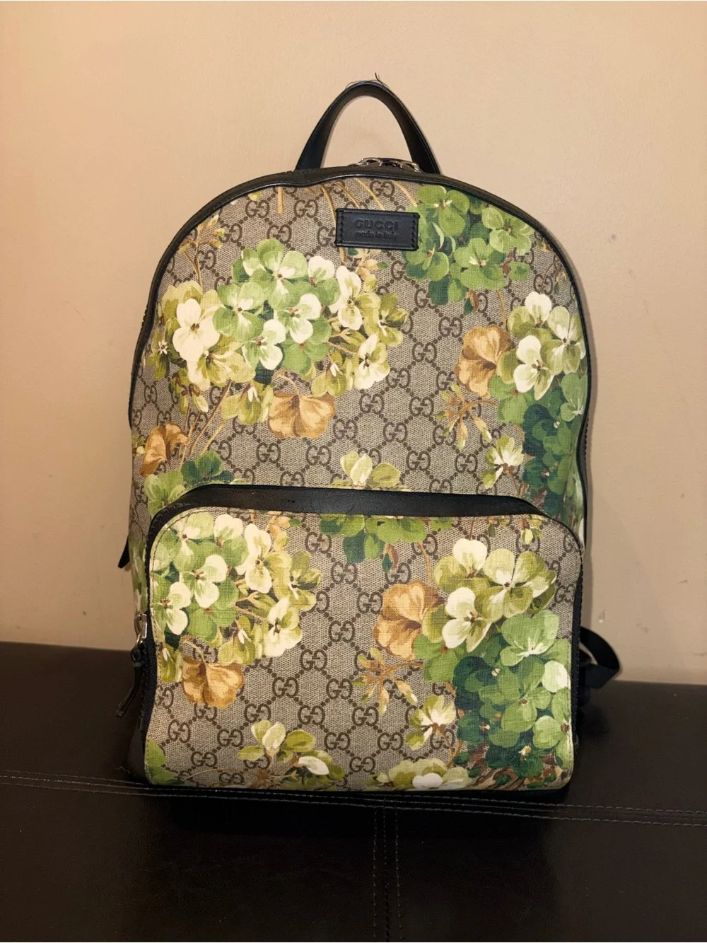 Gucci Floral GG Canvas Backpack - Green, Beige, Brown